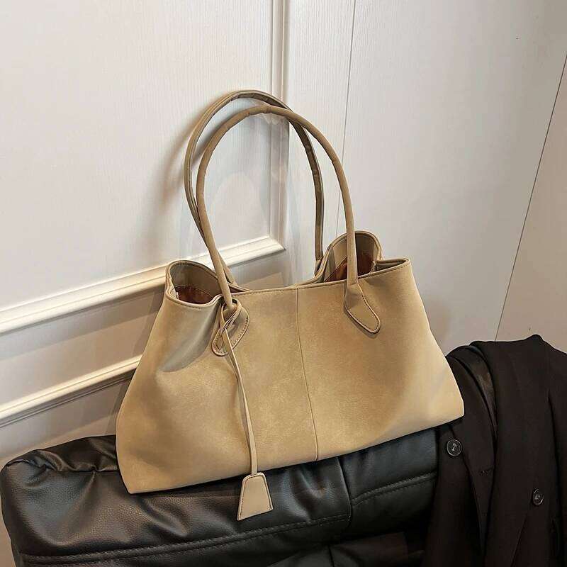 Faux Suede Solid Color High Quality Fashionable Versatile Handbag 2025 Women's Product Hot Selling Large Capacity Shoulder Bag Z260207 - view 3