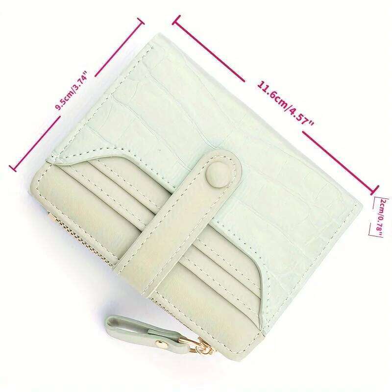 Crocodile-patterned zippered wallet, multi-functional large-capacity ID credit card holder, clutch bag. Y260206