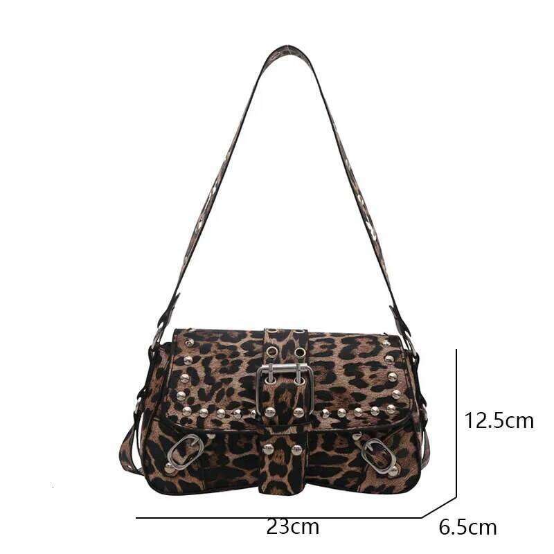 Shoulder Bag for Women Punk Style PU Leather Rock Fashion Handbags with Rivet Small Trendy Armpit Purse Bolso Mujer Z260207 - view 7