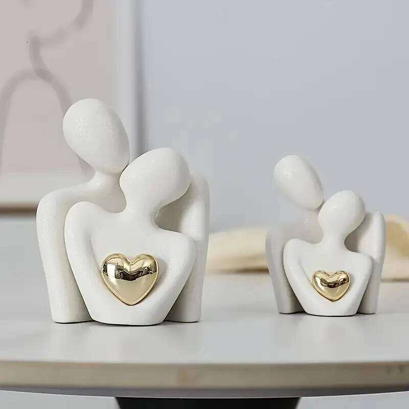 1Pc Romantic Love Embrace Statue Ornament Couple Set Bedroom Interior Decoration Valentine's Day Gift S260204 0de