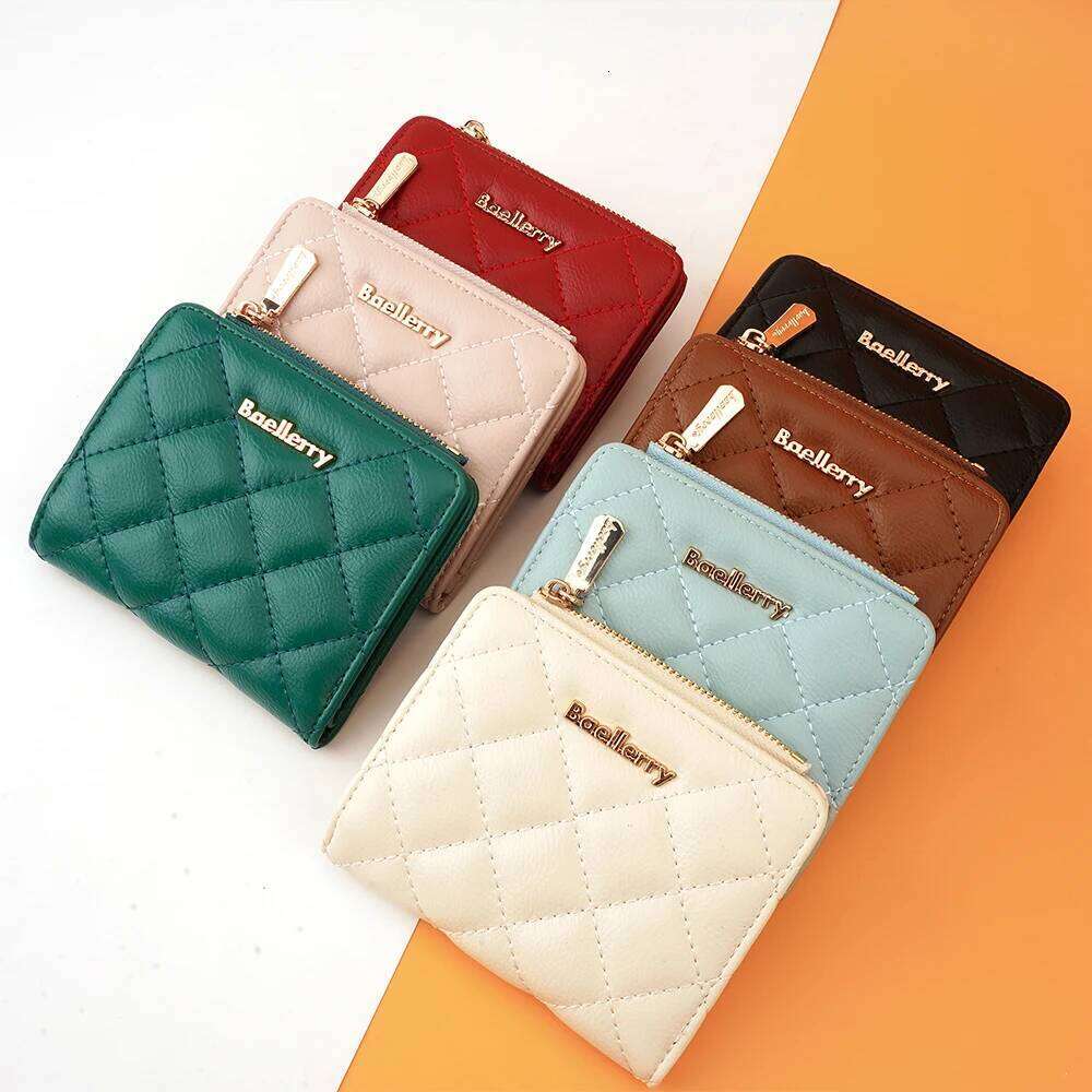 Small Women's Wallets Fashion Compact Bifold Wallet Designer PU Leather Slim Minimalist Credit Card Holder Coin Purse Y260206