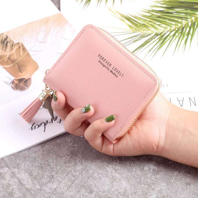 2024 Korean version of mini ladies zipper cute coin purse students short Su Liu female wallet Y260206
