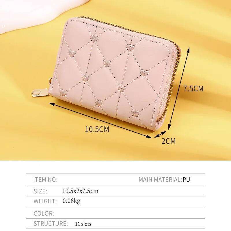 Women Kawaii Cute Luxury Designer Lady Wallet Organizer with Coin Pocket Slim Zippered Purse for Essentials Y260206