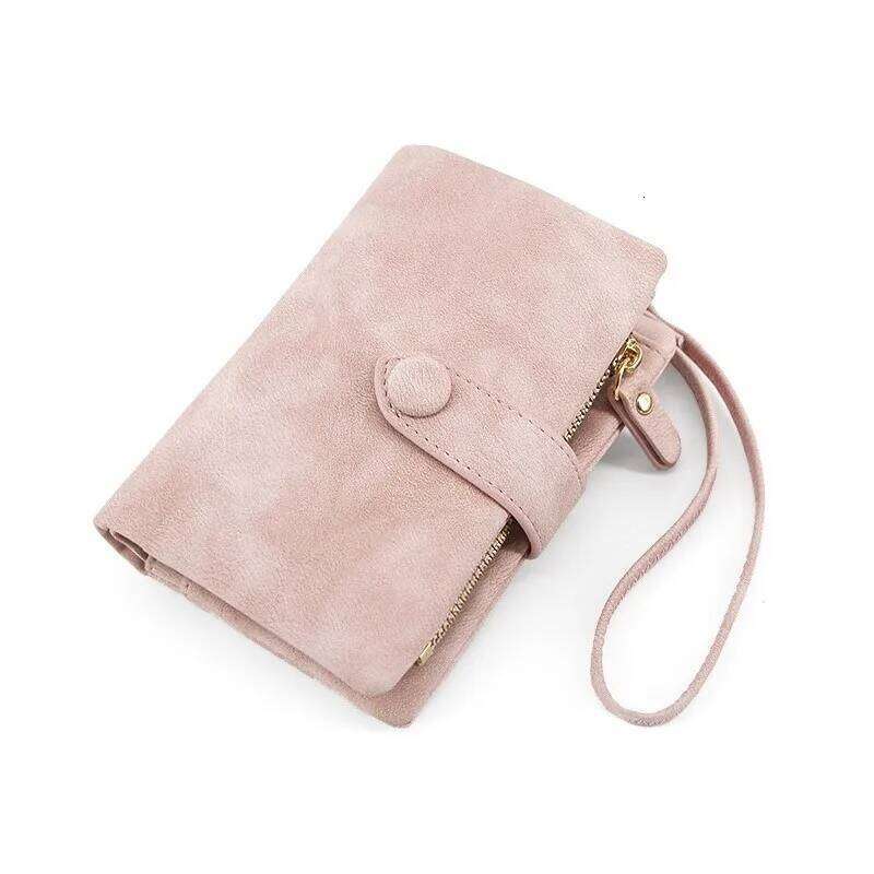 Functional Three Fold Fashionable Women's Bag Multi Card Frosted Short Zero Wallet Y260206