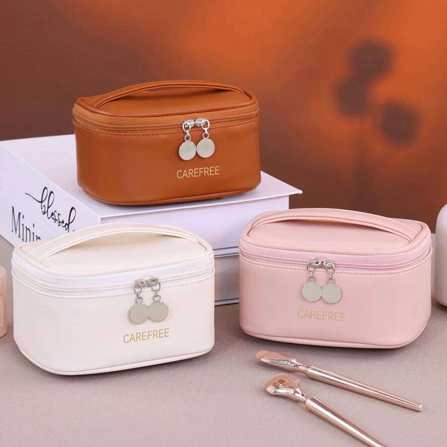 PU Travel Supplies Storage Square Lipstick Mini Cute Makeup Portable Multifunctional Miscellaneous Bag Y260206