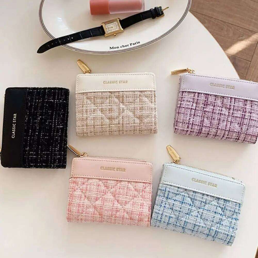Retro Fashion Mini Short Wallet PU Leather Large Capacity Coin Purse Solid Color Card Holders Girl Y260206