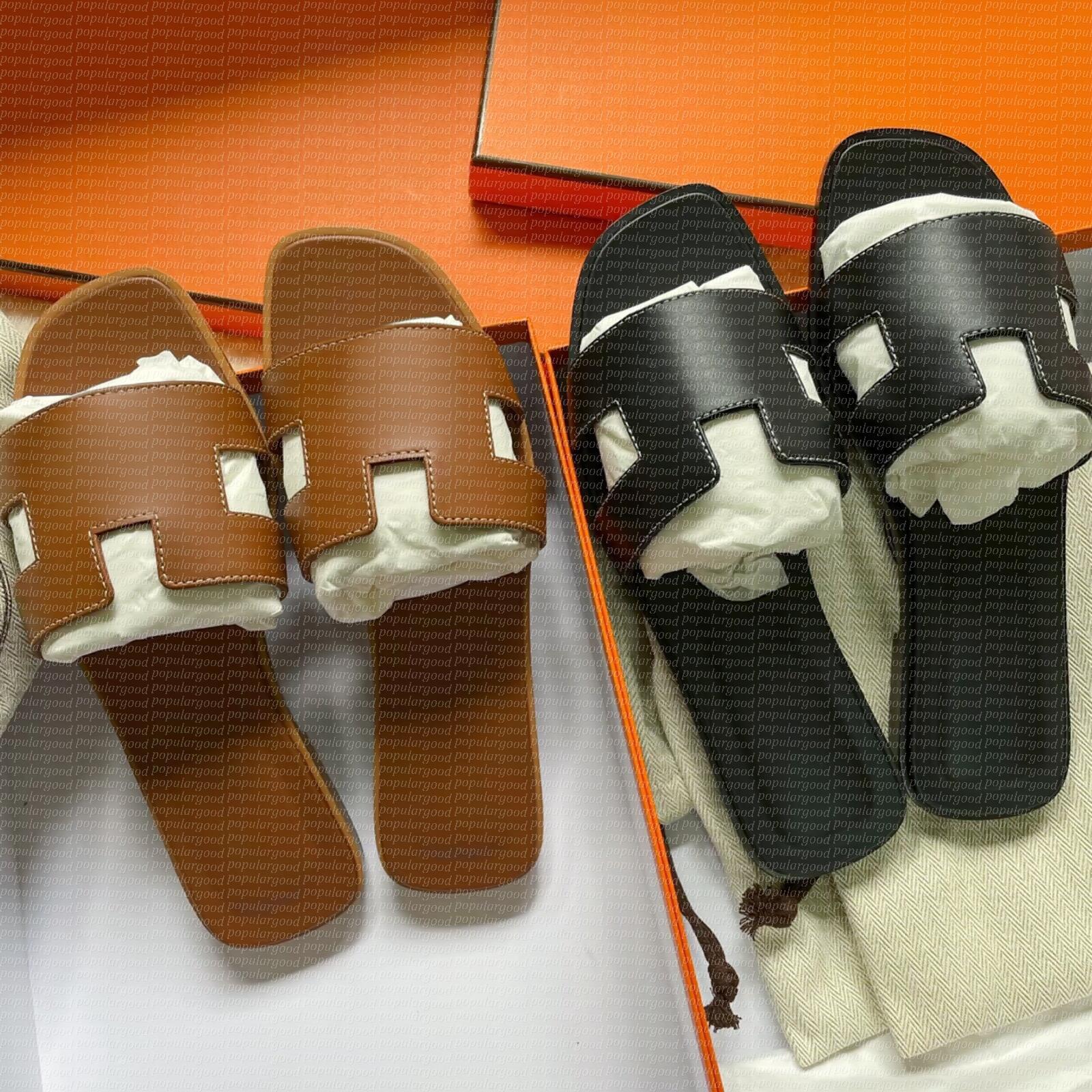 Designer Oran Sandals Women's Sandals Slippers Fashion Floral Slippers Leather Rubber Flats slides Sandals Summer Beach lightweight Shoes Bottoms Slippers 35-42