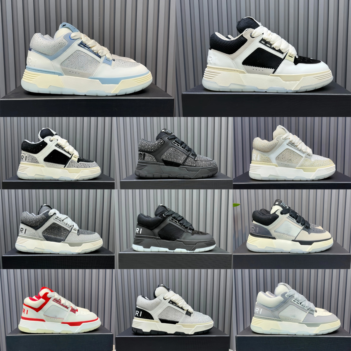 Designers MA1 MA-1 Fashion Luxury Casual Shoes MA2 Leather Mesh Sneakers Men Women Platform Low Top Lacing White Black Brown Bread Shoe Pink Light Blue Powder Trainers