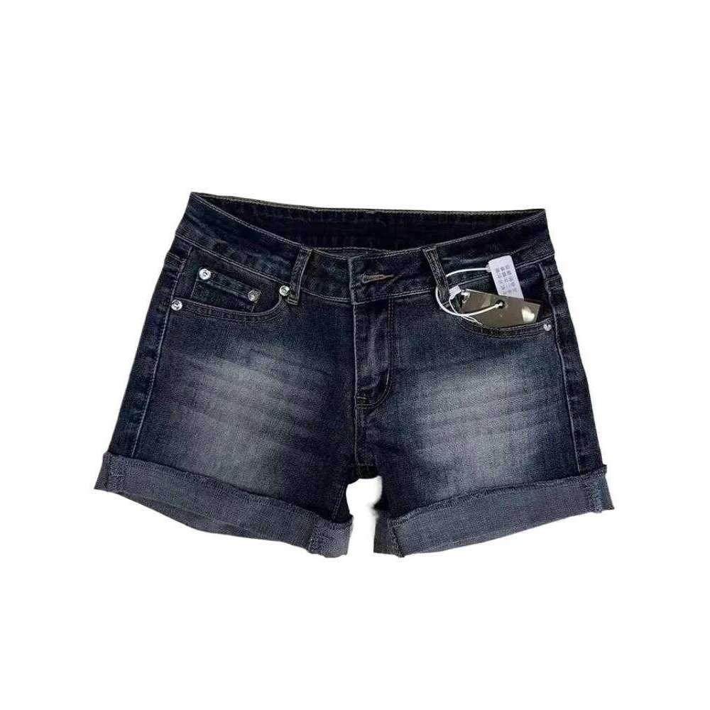 HOUZHOU Retro Denim Women Sexy Low Waist Hip Pop Washed American Vintage Distressed Harajuku Summer Jean Shorts XJ260206