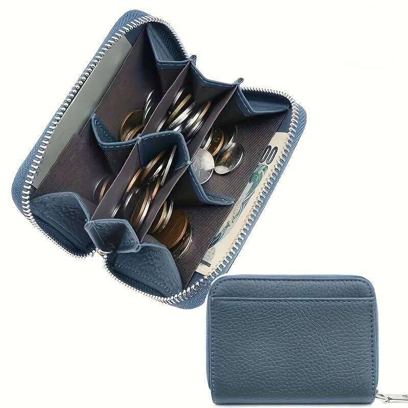 A New Style Women'S Simple Ladies' Purse, Fashionable Multi-Functional Mini Wallet, Short Lychee Pattern Coin Purse Y260206