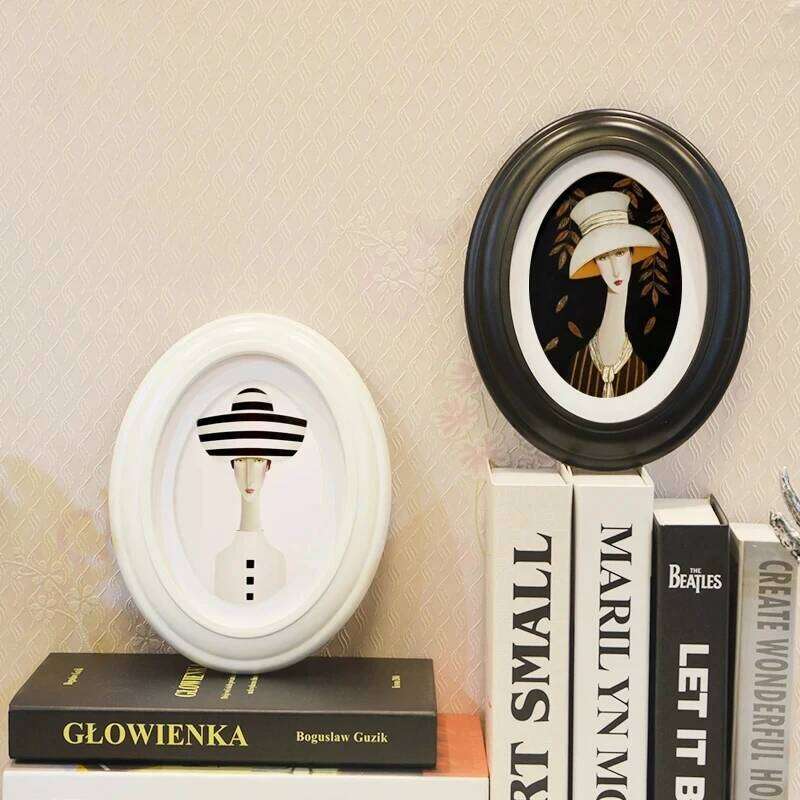 7/10 Inch Oval Wall Hanging European Style Creative Retro Decoration Wedding Photo Studio Art Picture Frames S260205