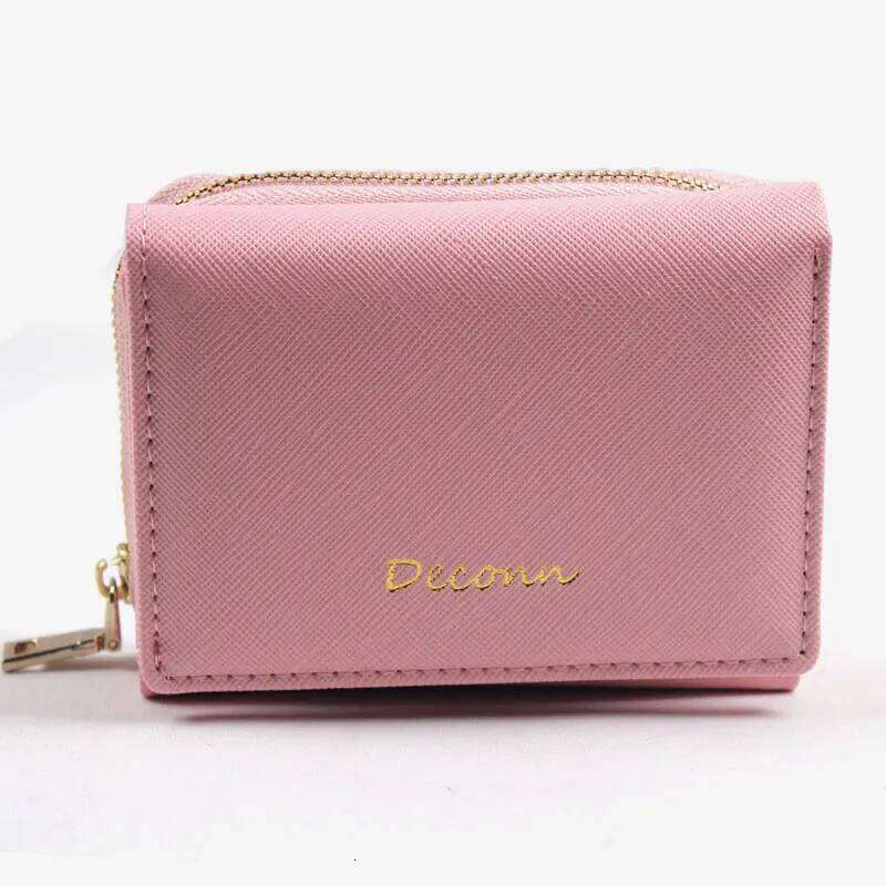 High Quality Ladys Fashion Trifold Zipper PU Leather Wallet Coin Purse Y260206