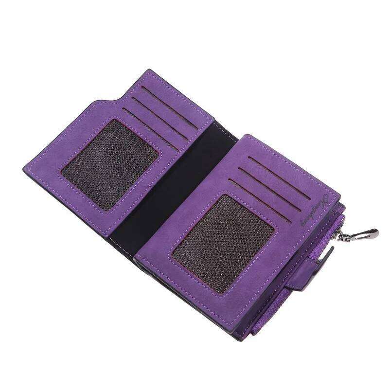 New Women's Short Wallet Made of PU Leather Female Card Holder Foldable Portable Lady Coin Purses Y260206