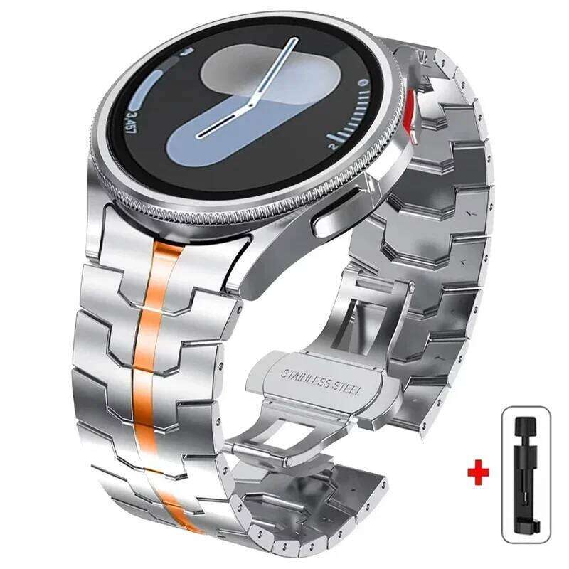 Stainless Steel Strap for Samsung Galaxy Watch 7 5 4 40mm 44mm 6 Classic 43mm 47mm No Gaps Metal Band 5Pro 45mm Quick Bracelet Z260207