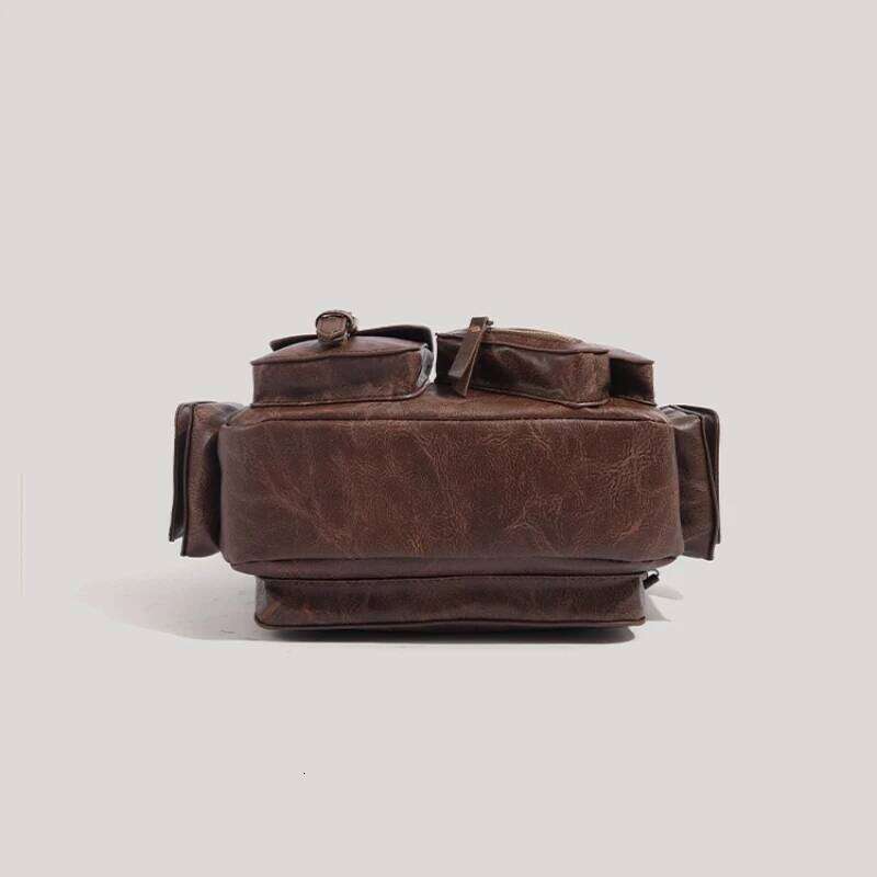 Retro Women's PU Leather Handbag Fashion Dinner Underarm Winter Maillard Style Large Capacity Multi Pocket Shoulder Bag Y260205