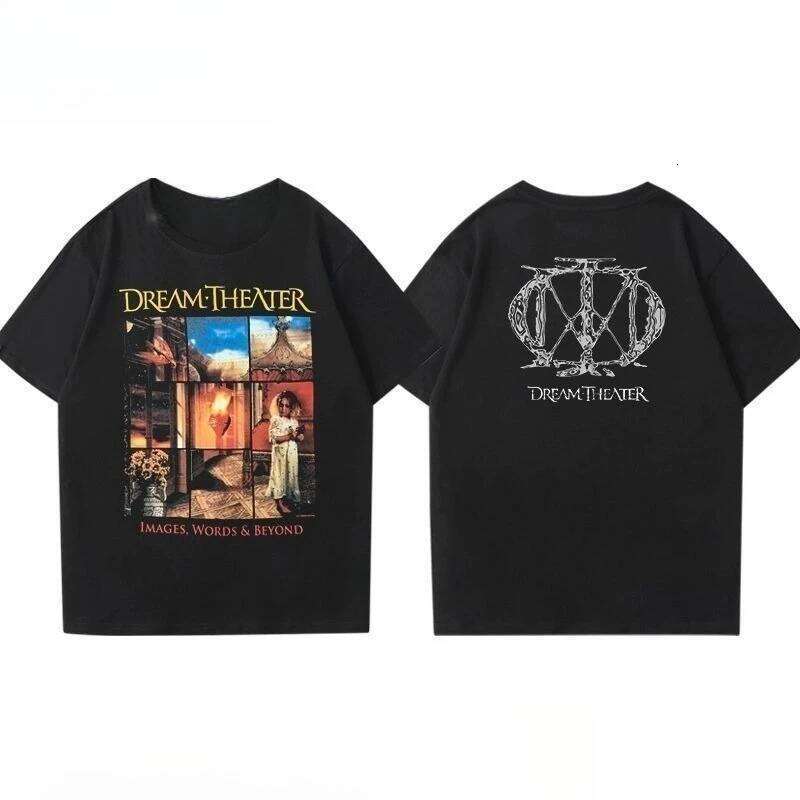 Rock Roll Band T-shirts Men and Women Theater Dream Theatre Heavy Cotton High Street Printing Short Sleeve X260207
