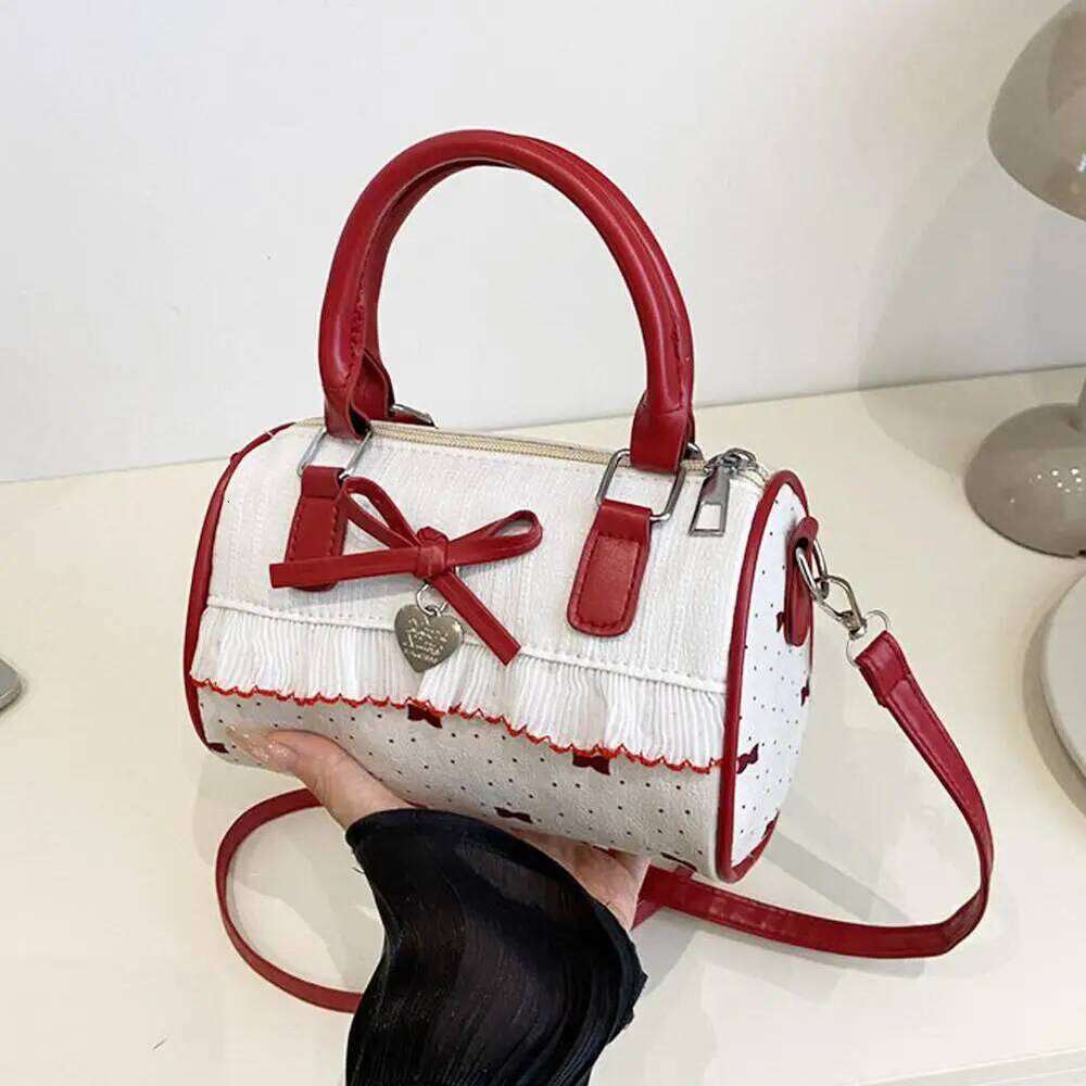 Polka Dot New Women's Fashion Shoulder Korean Style Soft PU Leather Crossbody Pillow Bag Commuter Tote Handbag Y260205