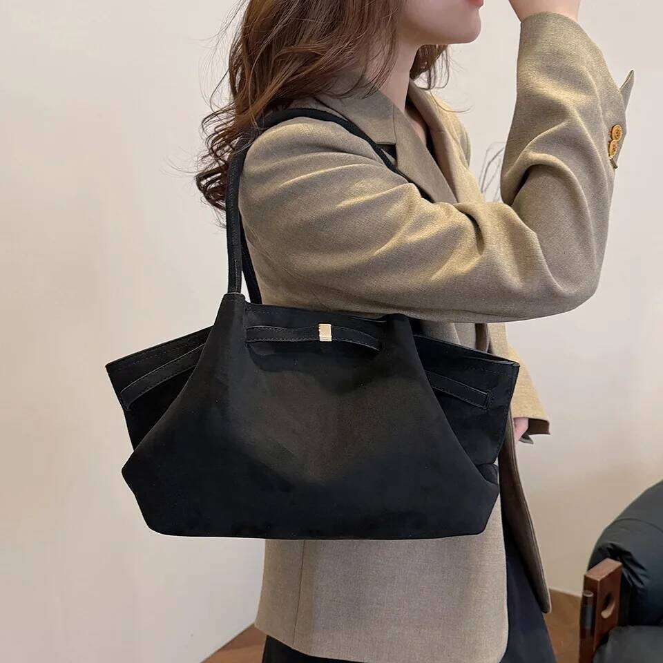 Vintage Belts Luxury Handbags for Women Faux Suede Scrub Leather Big Small Female Hand Tote Shoulder Crossbody Bag New Z260207 - view 3
