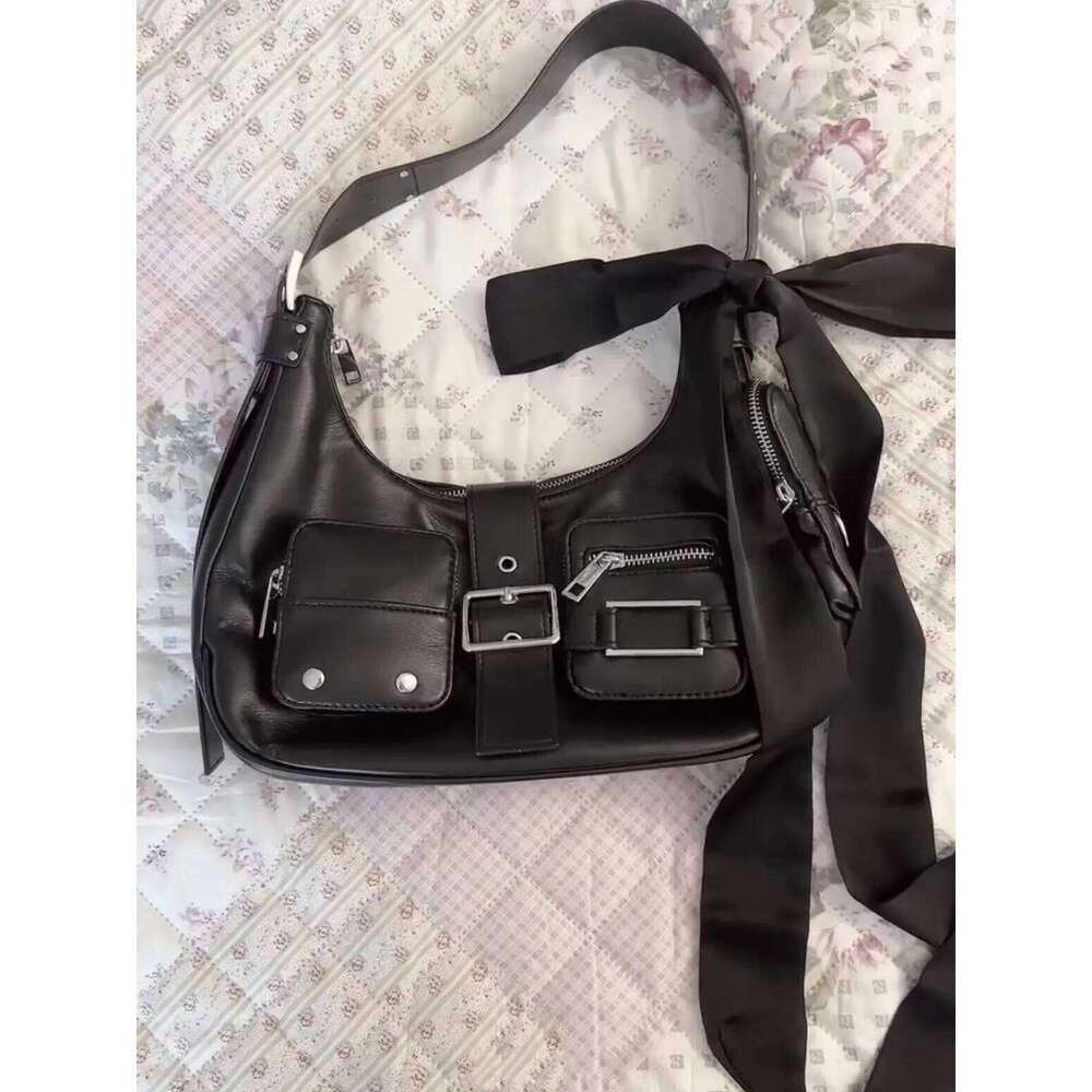 Miyagawa Spicy Girl Motorcycle Underarm Women's Bag New Sweet Cool Style Versatile Single Shoulder Crossbody Bags for Commuting Z260207 - view 3