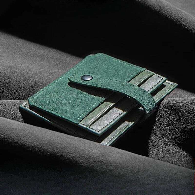 Multi-card Slot Solid Color Portable Case Leather Bank Credit ID Bus Card Holder Travel Organizer Wallets Y260206