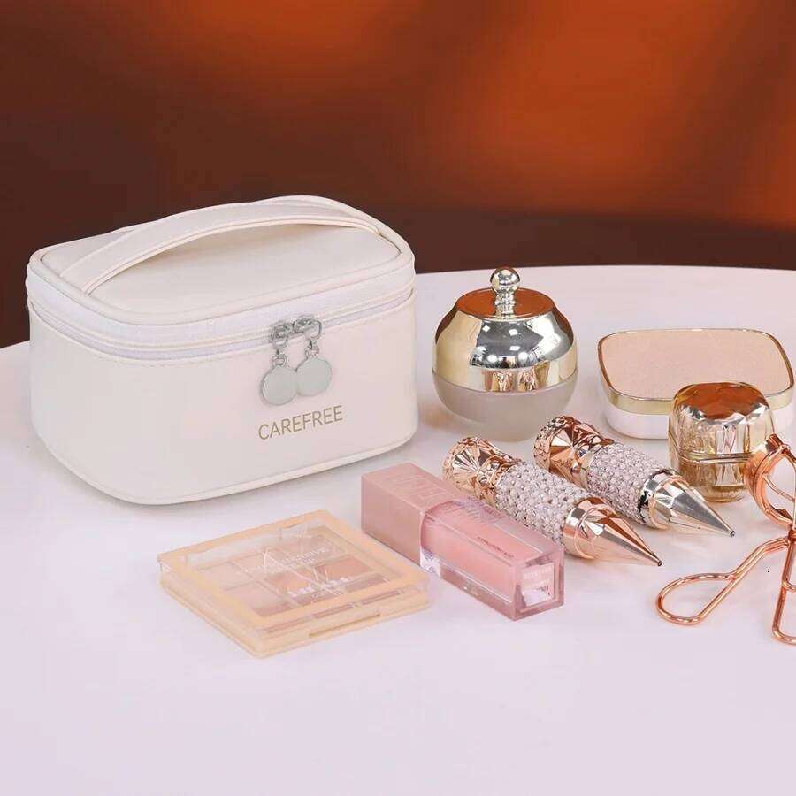 PU Travel Supplies Storage Square Lipstick Mini Cute Makeup Portable Multifunctional Miscellaneous Bag Y260206