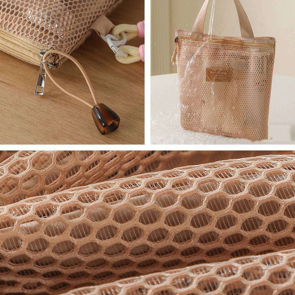 Mesh Clear Makeup Storage Small Pillow Lipsticks Cosmetic Washbag Pouch Large Capacity Mini Women Organizer Clutch Bag Y260206