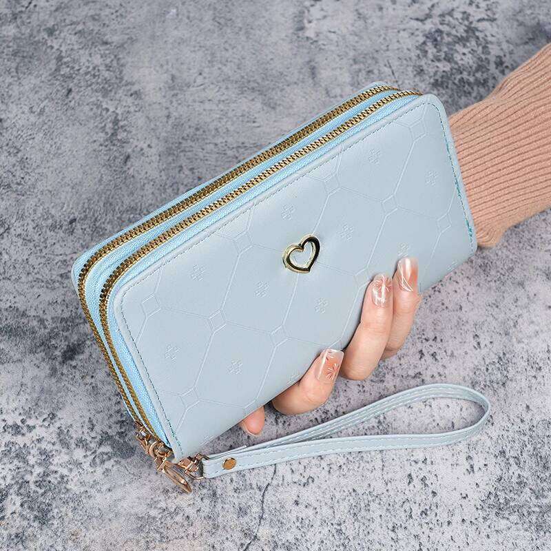 Personality new purse girls long double zipper wallet luxury Japan and South Korea fashion large capacity clutch bag 20% Y260206