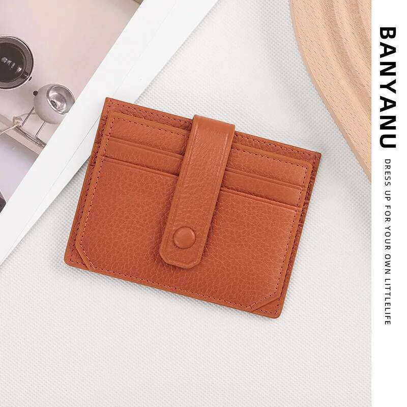 GUQIWT Leather ultra-thin for women Korea Multi-card card holder Mini wallet Driver's license simple small document bag Y260206