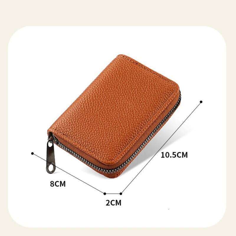 PU Large Capacity Cards Bag Women Men ID Credit Card Case Badge Holder Zipper Coin Purse Coins Wallet Y260206