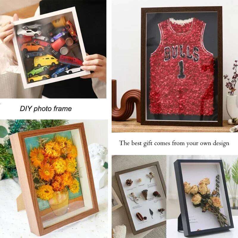Shadow Box Depth 3cm Wooden For Displaying Three-Dimensional Works Nordic DIY Wood Picture Frame Photo Decor S260205 3 fed