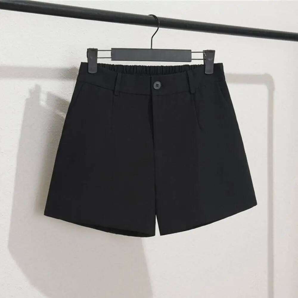 Women Elegant High Waist White A Line Wide Leg Commute Summer Suit Shorts Casual Slim Hot Short Pants XJ260206