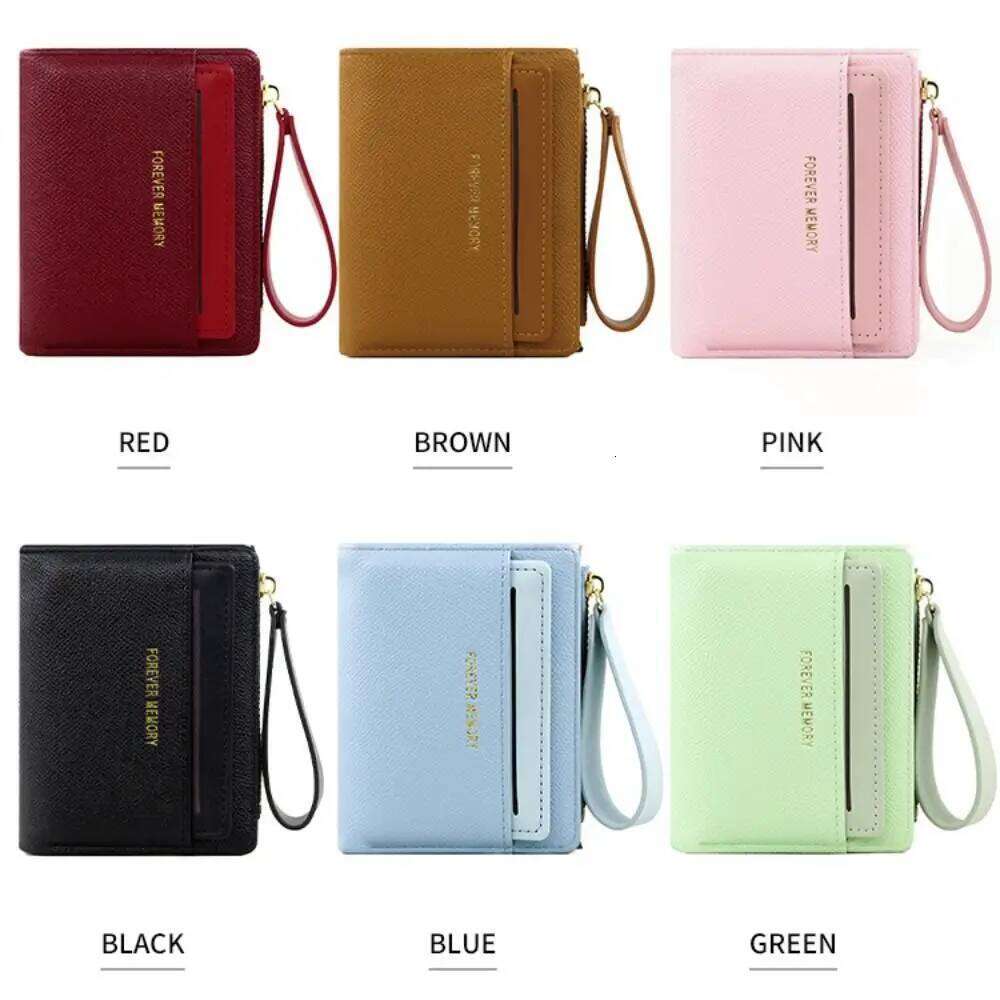 Women's Wallet Clutch Trendy Short Zipper Coin Purse Solid Color Female Wallets Card Holder Money Bag Y260206
