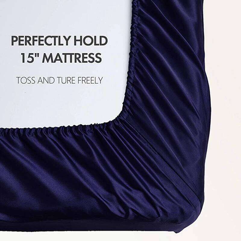 New high-end satin fabric deluxe silk oversized bed sheet set XJ260206