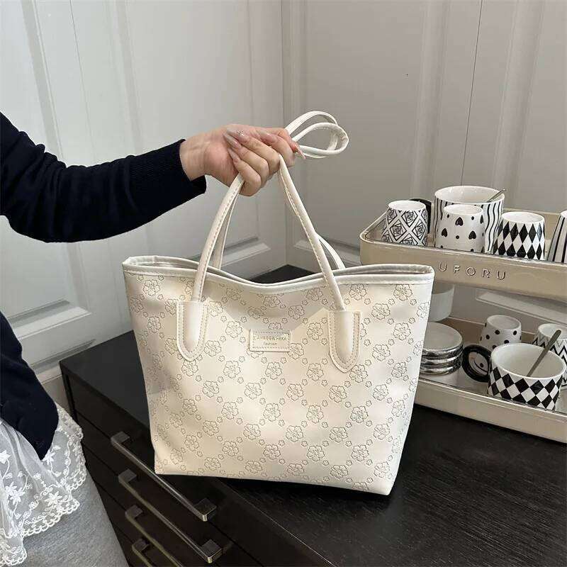 New Fashionable Large-Capacity Women's Tote Crossbody Shoulder Bag, Simple and Versatile Handbag Y260204
