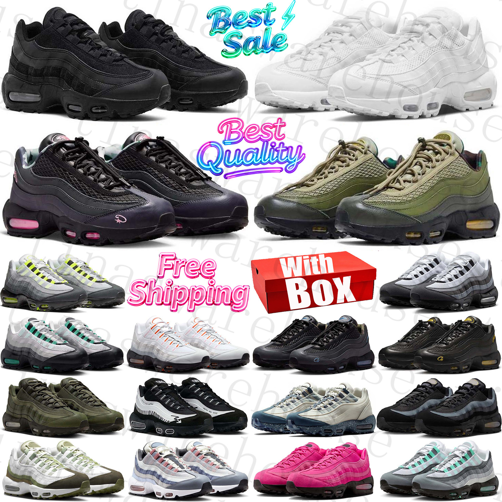 Free Shipping with box Designer airmaxx 95 macx 95s sneakers Running Shoes trainers for mens chaussure zapatillas men Sports runners top