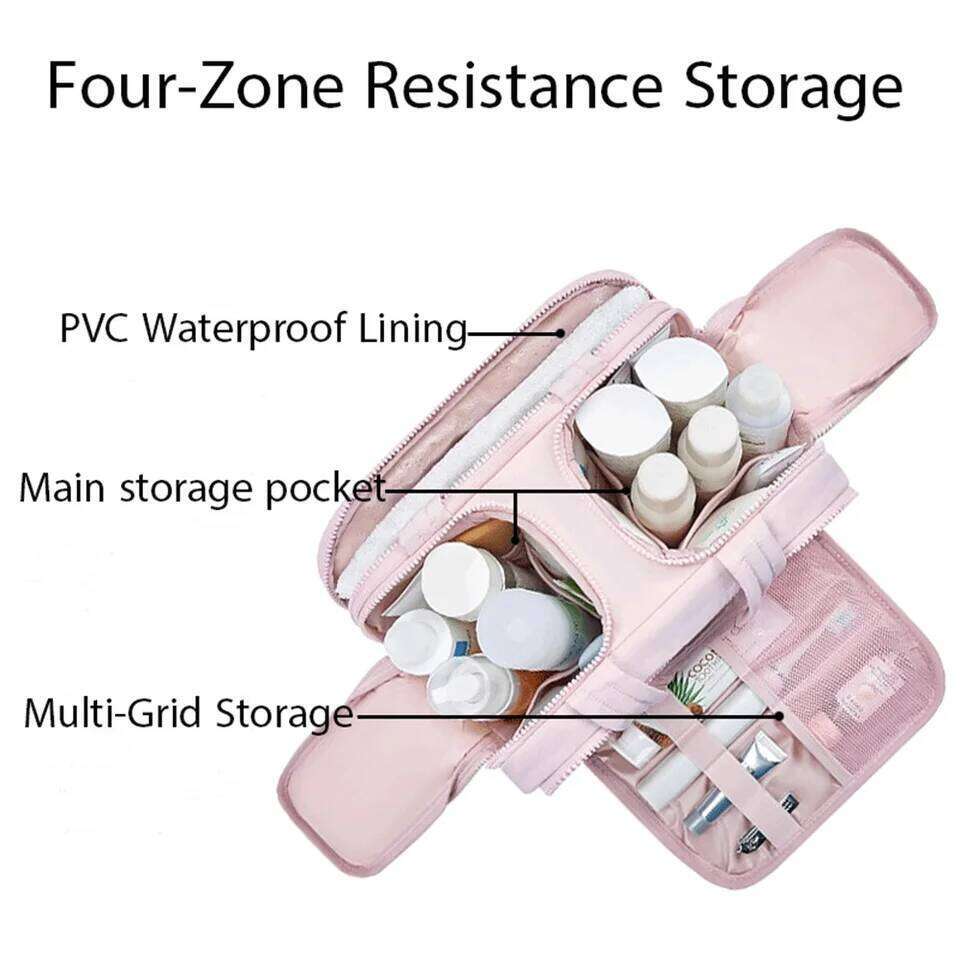 Large Capacity Cosmetic Bag Female Travel Wash Handbag Bathroom Partition Shower Makeup Pouch Waterproof Toiletries Organizer Y260206