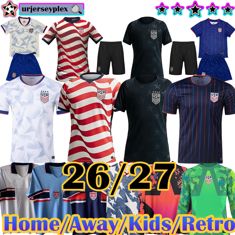 2026 World Cup USA Home Jersey Custom Name Number Red White Stripe Football Shirt
