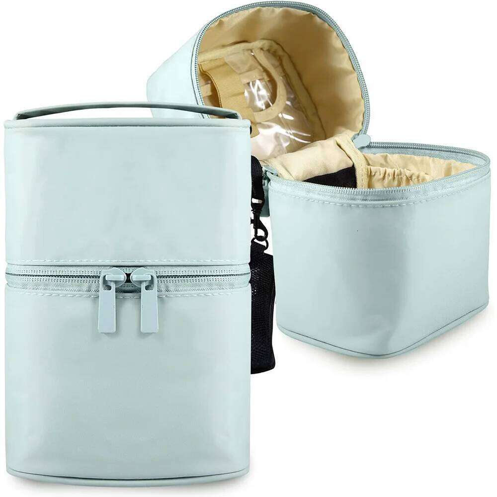 for Women Travel Cosmetic Bag Case Water-resistant Brush Holder Nylon Makeup Organizer Y260206