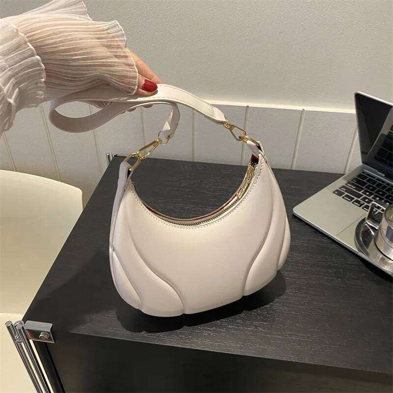 Stylish Pu Leather Handbag Women Armpit Shoulder Fashionable Tote Versatile Crossbody Bag, Suitable for Daily Use Y260205