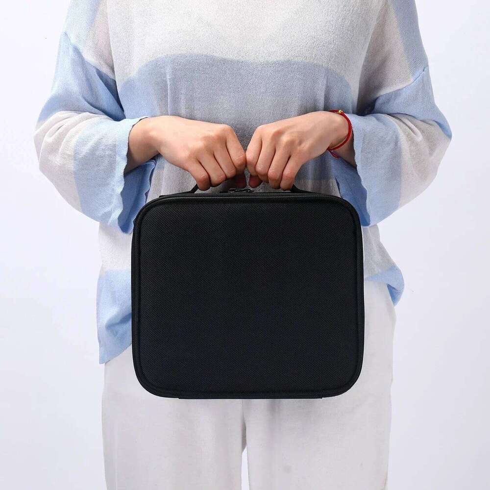 Train Case Makeup Cosmetic bag Organizer Portable Artist Storage Bag with Adjustable Dividers Y260206