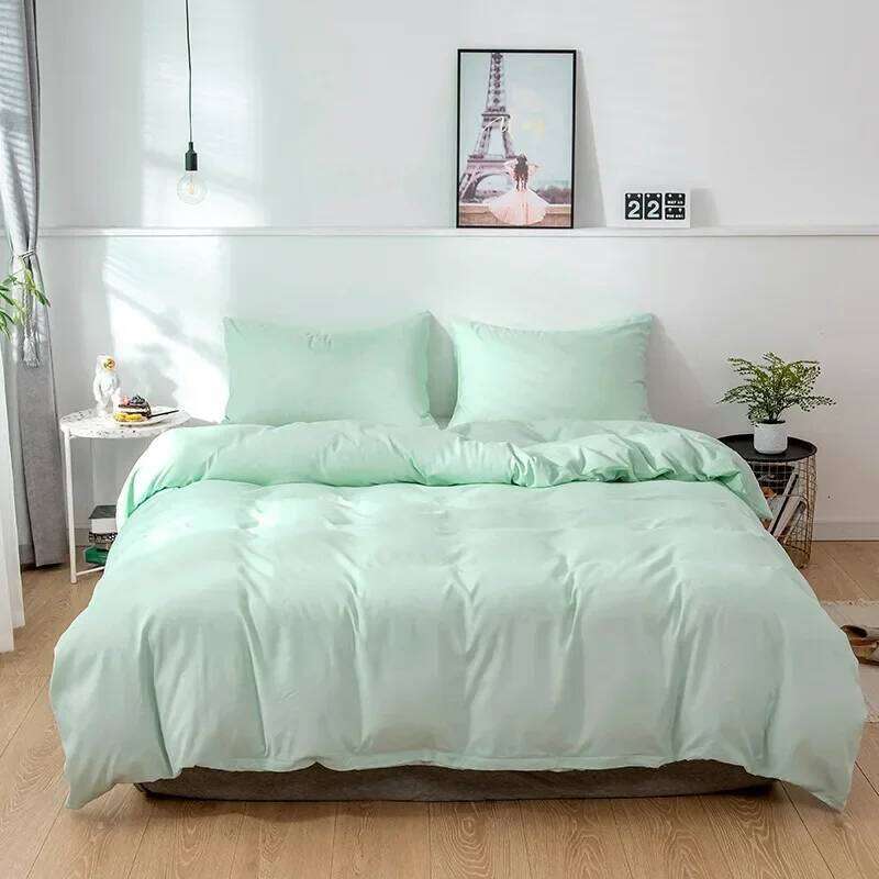 Nordic Solid Color Sanding Duvet Cover 220x240 Single Double Queen King Simple Bedding Set Pillowcase Bedclothes No Bed Sheet XJ260206
