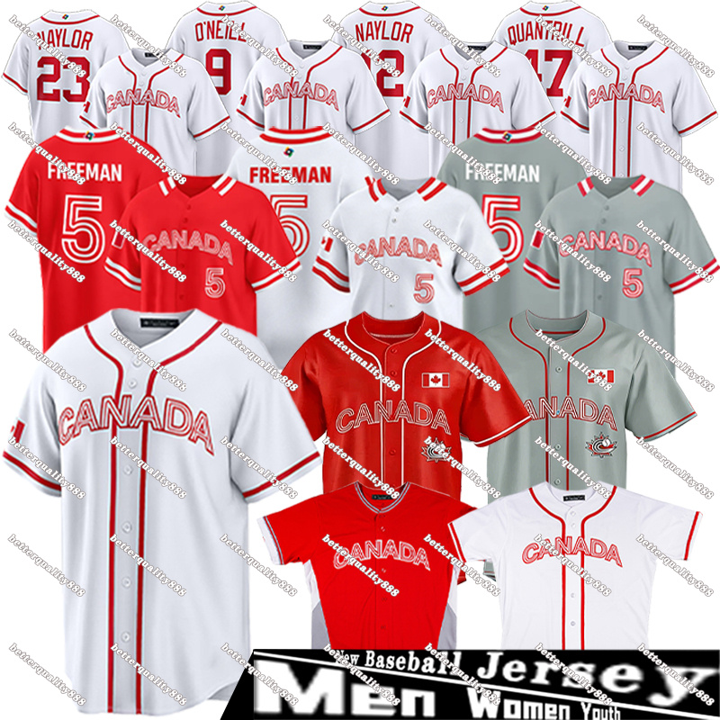 Team Canada Baseball jersey 2026 WBC Jersey World Baseball Classic jersey Freddie Freeman Otto Lopez Denzel Clarke Jacob Robson Tyler O'Neill Abraham Toro