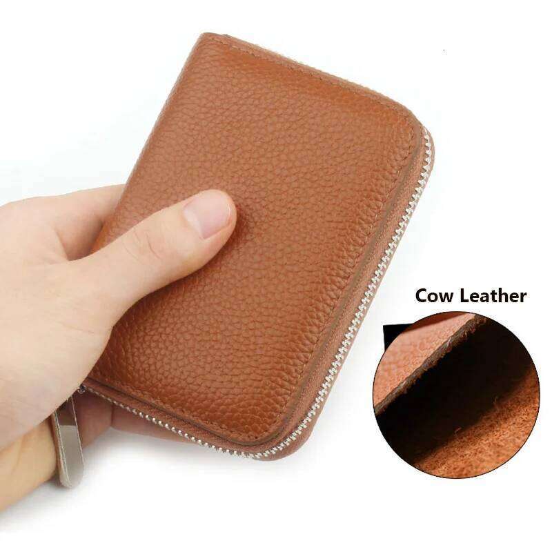 Free Custom Letters Genuine Japanese style Top Layer Cowhide Men's Short Zipper Wallet Women's Coin Purse Y260206
