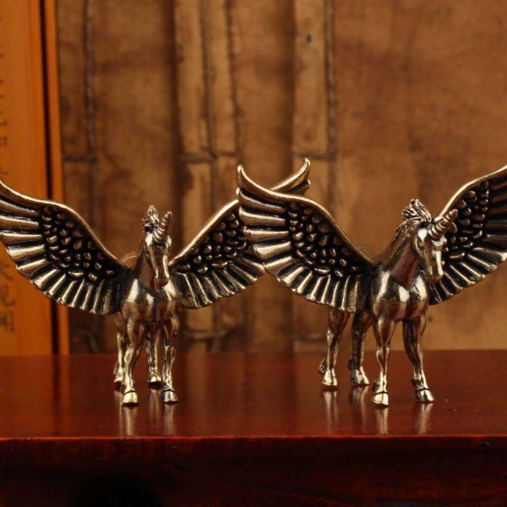 Brass Tianma ornaments, home and office crafts, small ornaments S260204