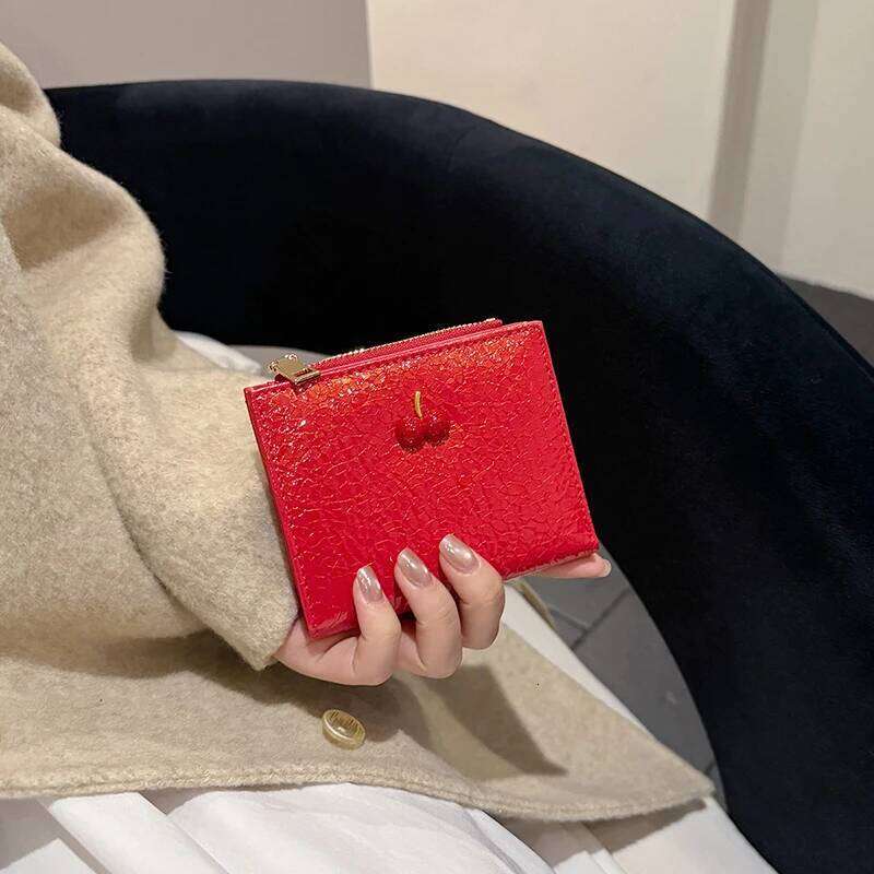 Young Ladies Short PU Leather Wallet Korean Girls Sweet Style Slim Card Holders Cash Bag Casual Cute Purse Women Purses Y260206