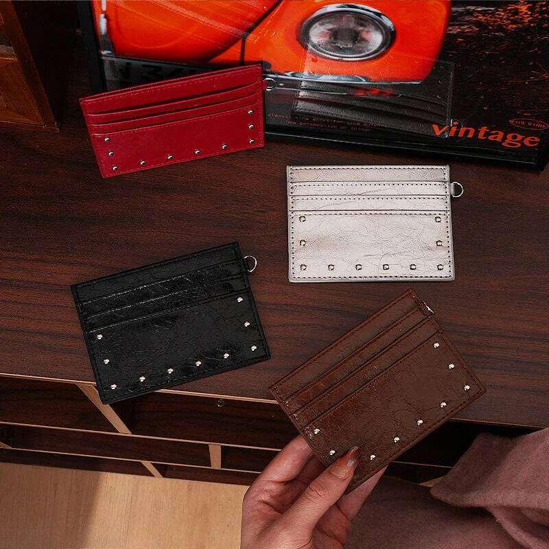 Ultra Thin Women's Mini Credit Holder Case Small Pu Leather Slim Money Wallet with Multi Card Slots Compact Coin Purse Y260206