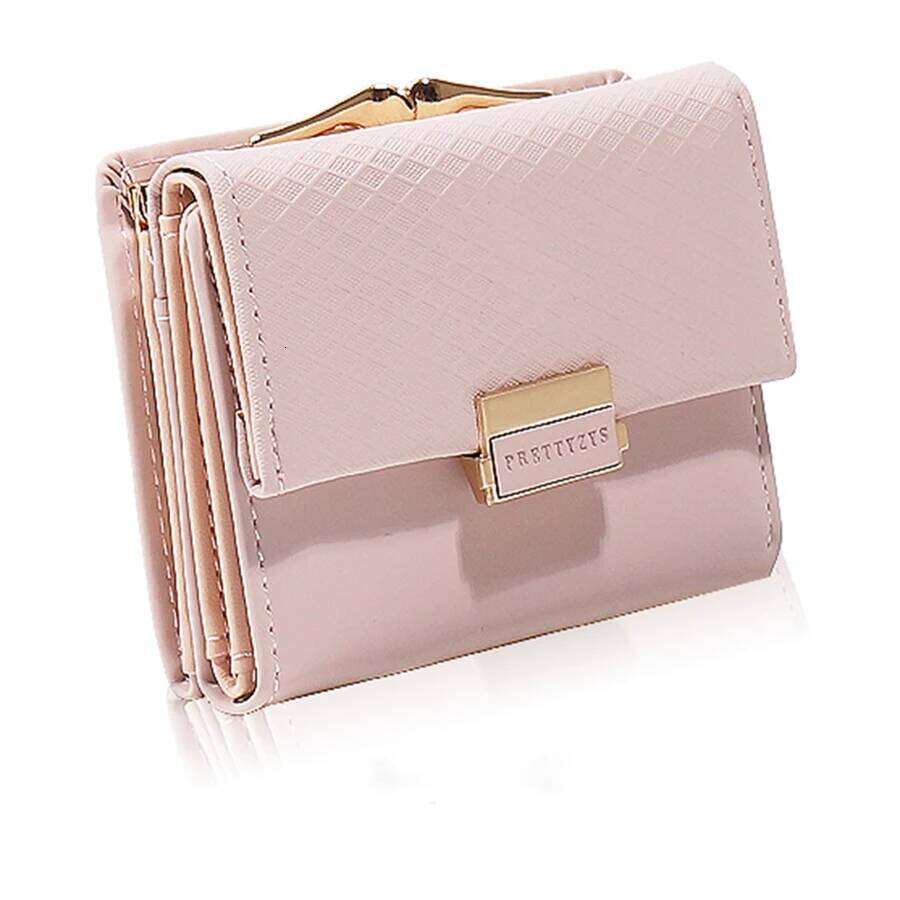 Women's Short Korean PU plaid buckle triple Fold bag Folding niche fashion trend All-in-one Student Coin Purse Women' Y260206