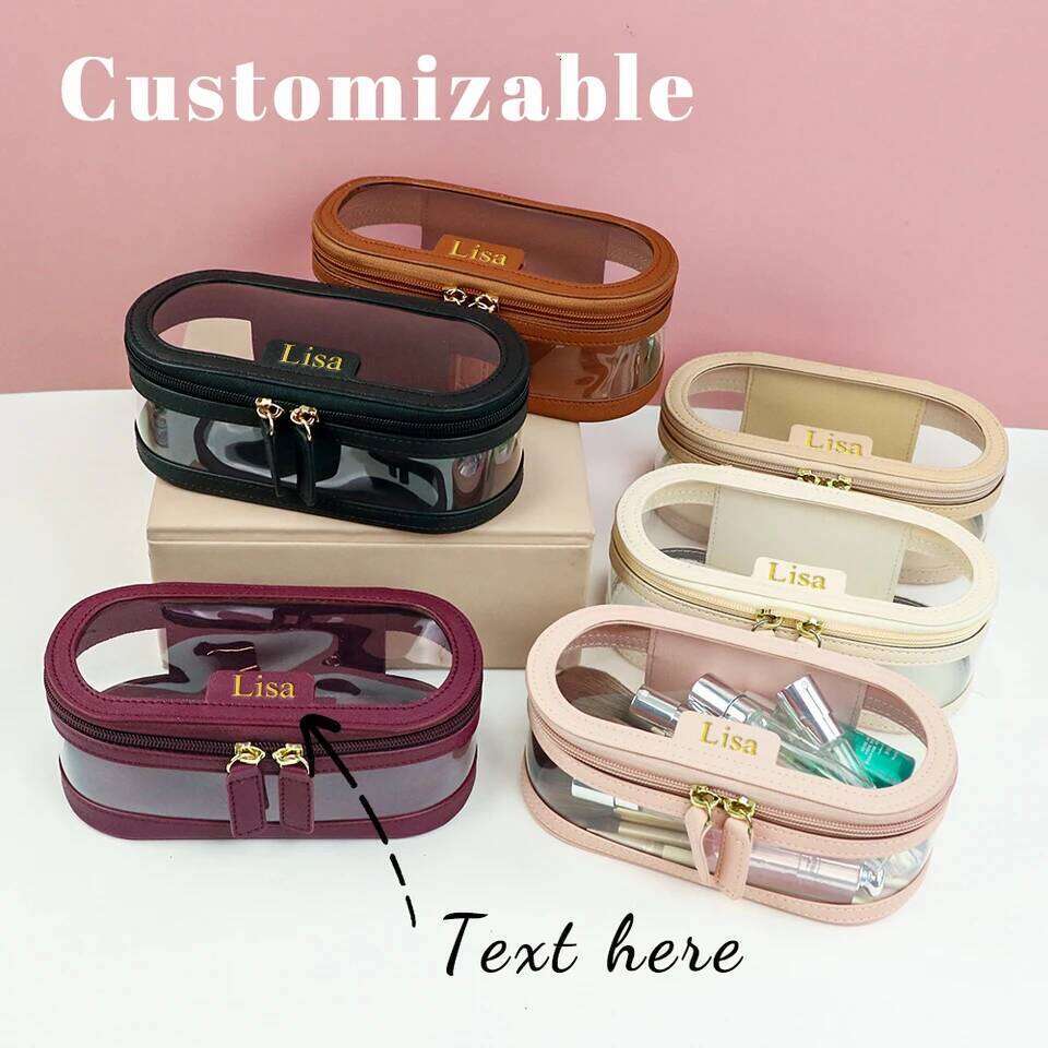 Customized multi-color PU leather PVC washroom with large storage capacity and waterproof makeup bag Y260206