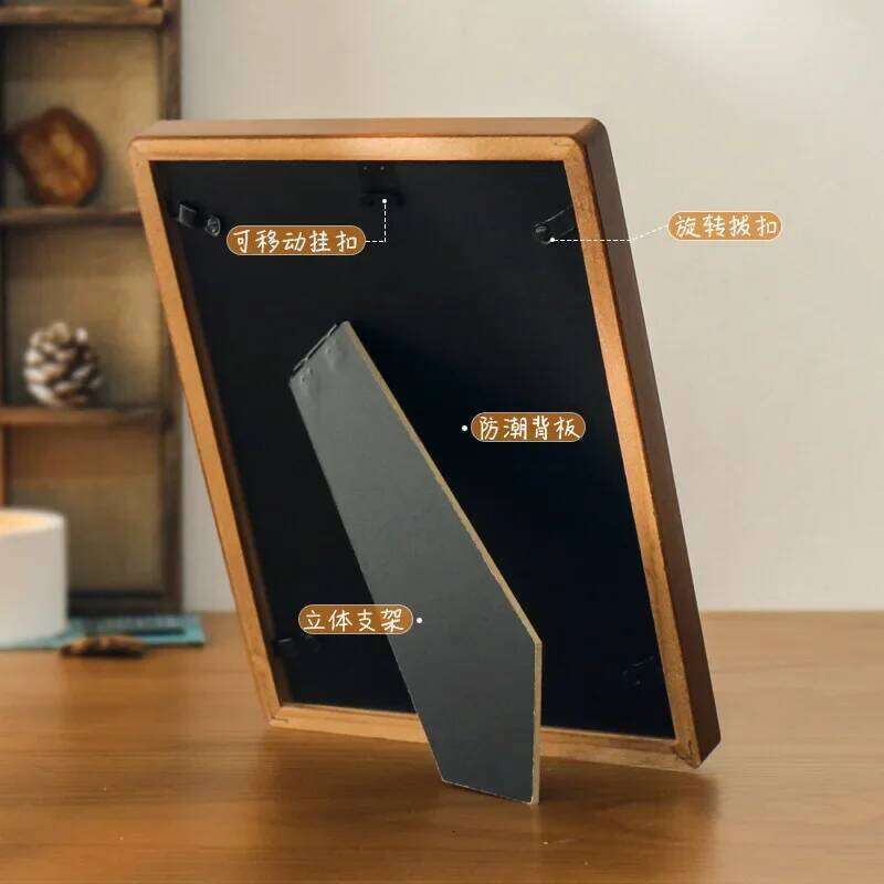 Wooden Picture Retro Frame Porta Retrato Creative Photo Holder Desk Decor S260205