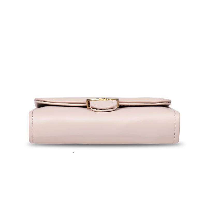 Short wallet high quality PU solid color buckle folding multi-functional simple fashion all-match multiple card slots certificat Y260206